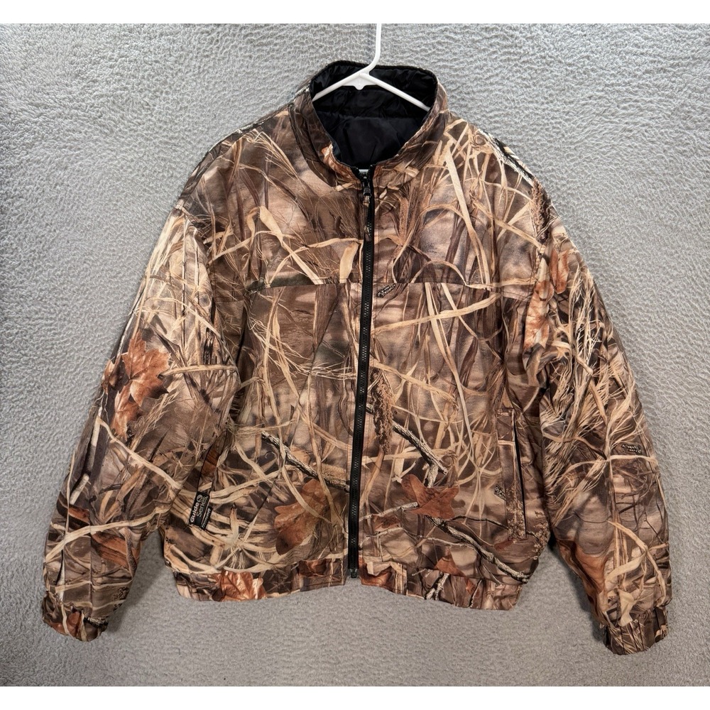 Vintage Gander Mountain Jacket Adult XL Camouflage Advantage Max 4 HD Reversible